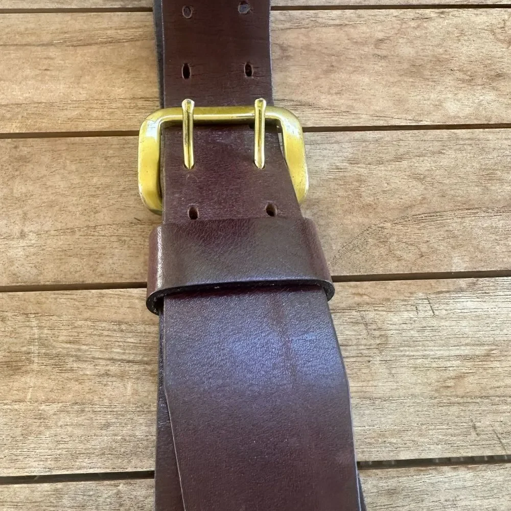 scarred cowhide sturdy belt